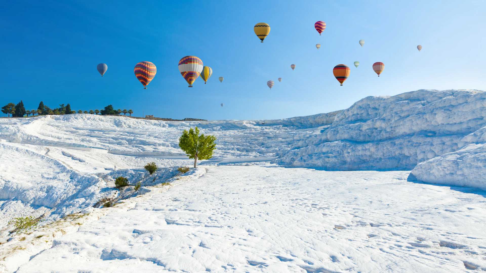 Hot Air Balloons over Pamukkale