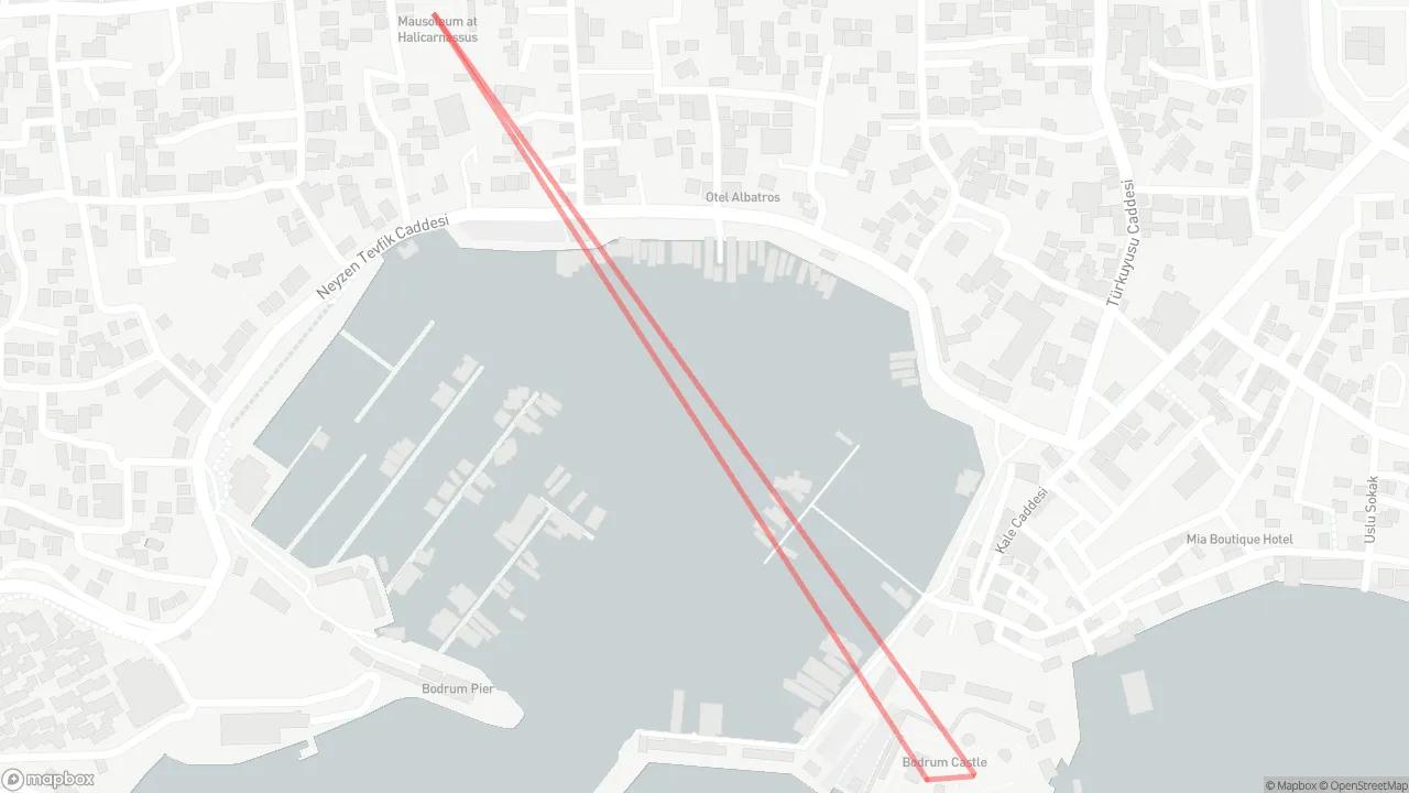 Bodrum Tour Route Map
