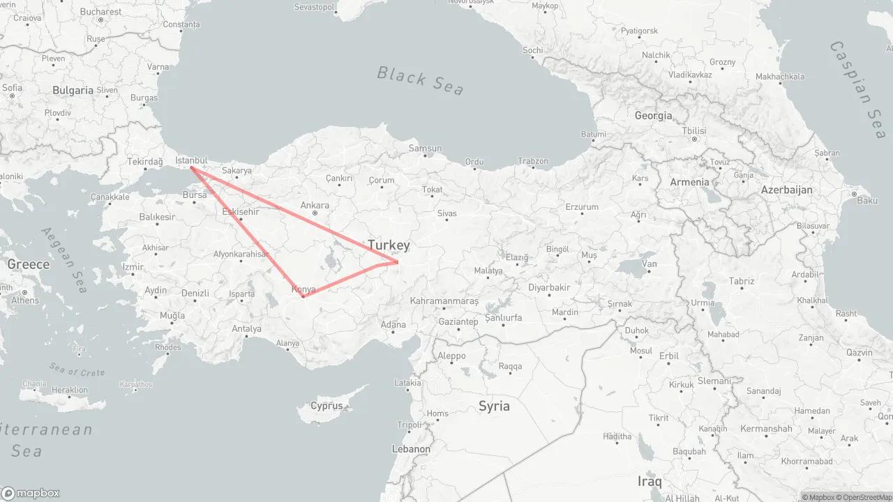 Seljukian Trail Route Map